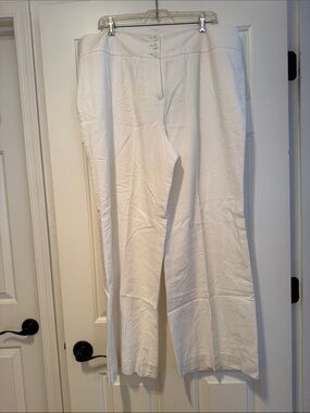 Ivory High-Rise Wide Leg Pants